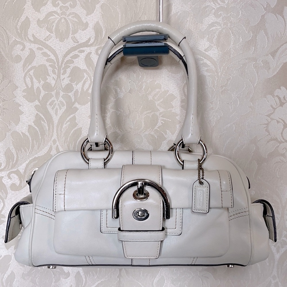 Coach Soho White Leather Handbag